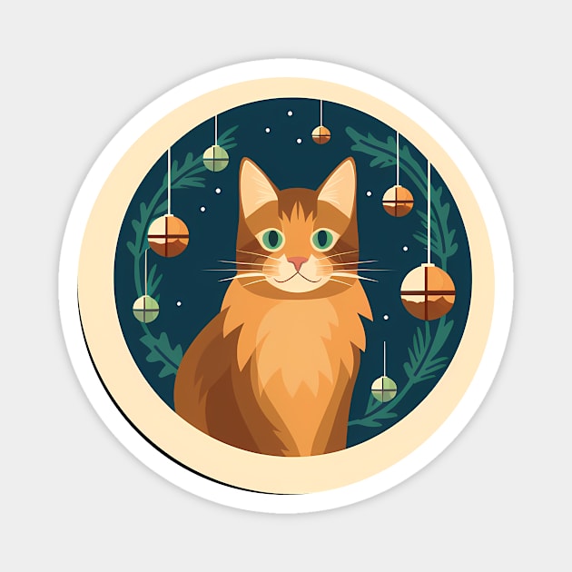 Somali Cat Xmas Ornament, Love Cats Magnet by logiamerch